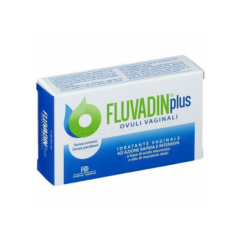 Fluvadin Plus 10 ovuli vaginali Idratante vaginale ad azione rapida e intensiva