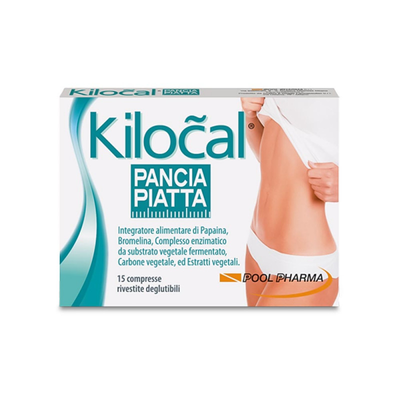 Kilocal pancia piatta 15 compresse utile per favorire i processi digestivi e contrastare il gonfiore addominale