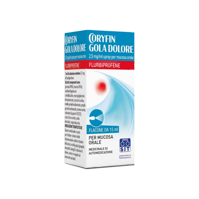 Coryfin Gola Dolore spray 15 ml Infiammazioni e irritazioni della bocca e della gola