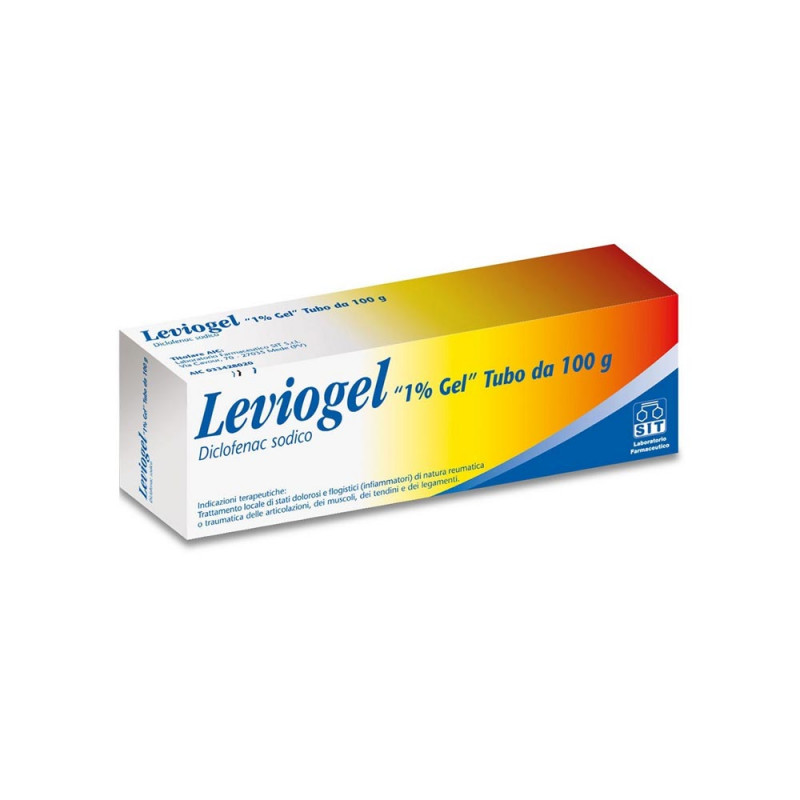 Leviogel 1% gel 100 g indicato per ridurre il dolore, il gonfiore e l'infiammazione.