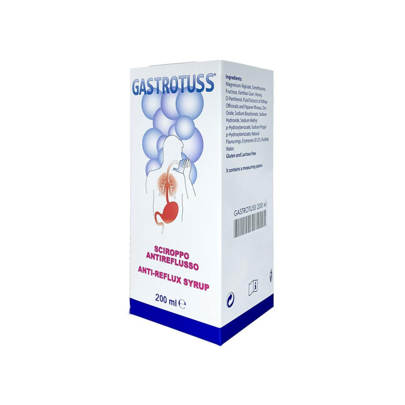 Gastrotuss Anti-Reflux-Sirup 200 ml zur Behandlung von gastroösophagealem und/oder pharyngolaryngealem Reflux