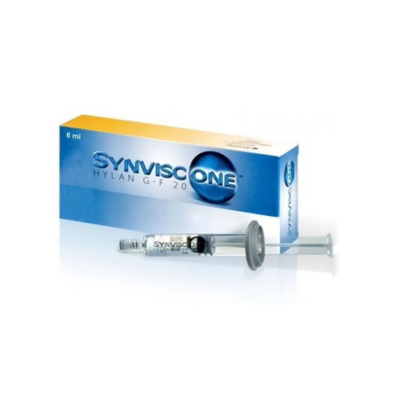 Synvisc one hylan G-F 20 6 ml utilisé pour le traitement de l'arthrose et des mauvaises postures