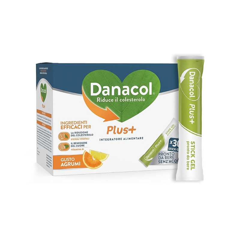 Danacol plus+ 30 stick ingredienti efficaci per la riduzione del colesterolo (steroli vegetali)