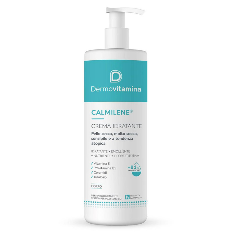 Dermovitamina Calmilene crema idratante Per pelle secca, molte secca sensibile, idratazione quotidiana, azione prolungata.