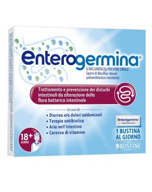 Enterogermina 6 billion / 2 g oral solution 9 sachets