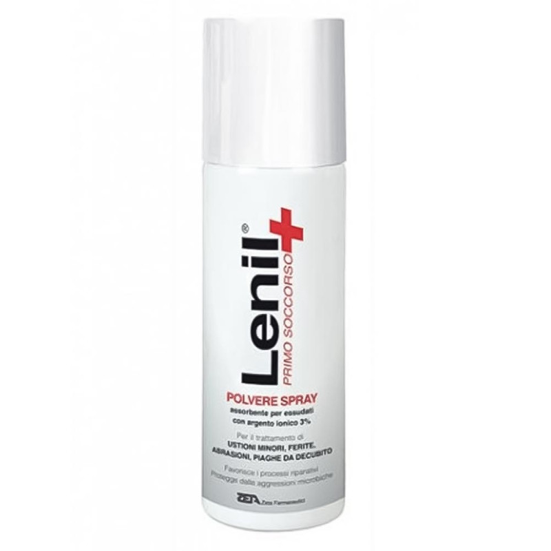 Lenil Primo Soccorso polvere spray 125 ml Per il trattamento di ustioni minori, ferite, abrasioni, piaghe da decubito.