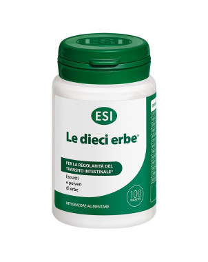 ESI le dieci erbe 100 tavolette Integratore alimentare per favorire il transito intestinale