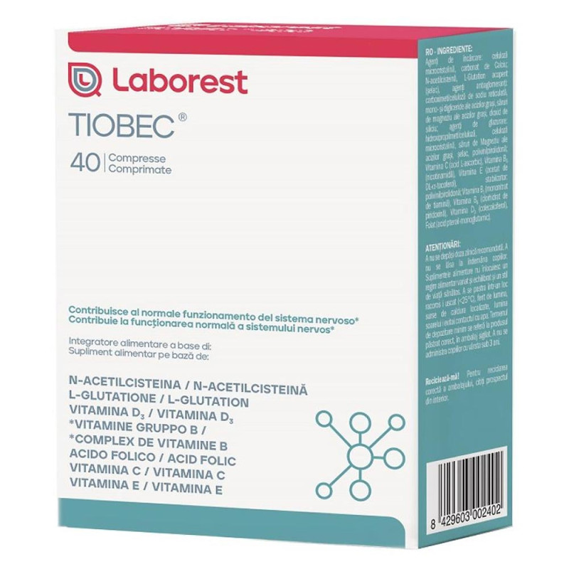 Tiobec 40 comprimés - Laborest