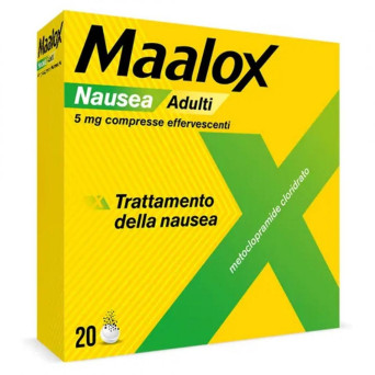 Maalox nausea adulti Trattamento della nausea per adulti in compresse effervescenti
