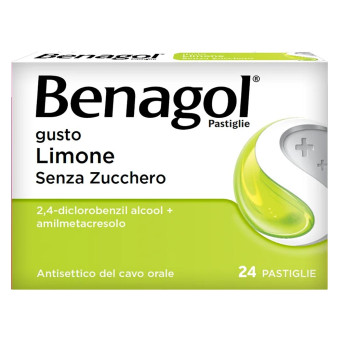 Benagol 24 pastiglie limone senza zucchero dona sollievo rapido e di lunga durata in caso di gola irritata