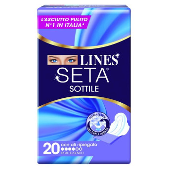 Lines Seta Sottile ali assorbenti con ali ipoallergenico