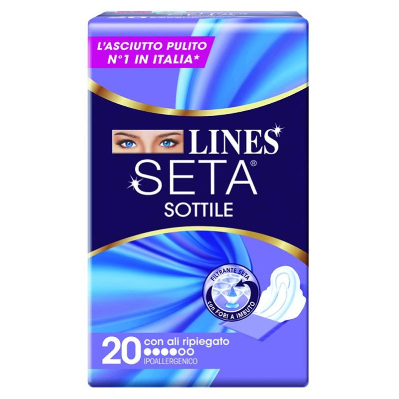 Lines Seta Sottile ali assorbenti con ali ipoallergenico