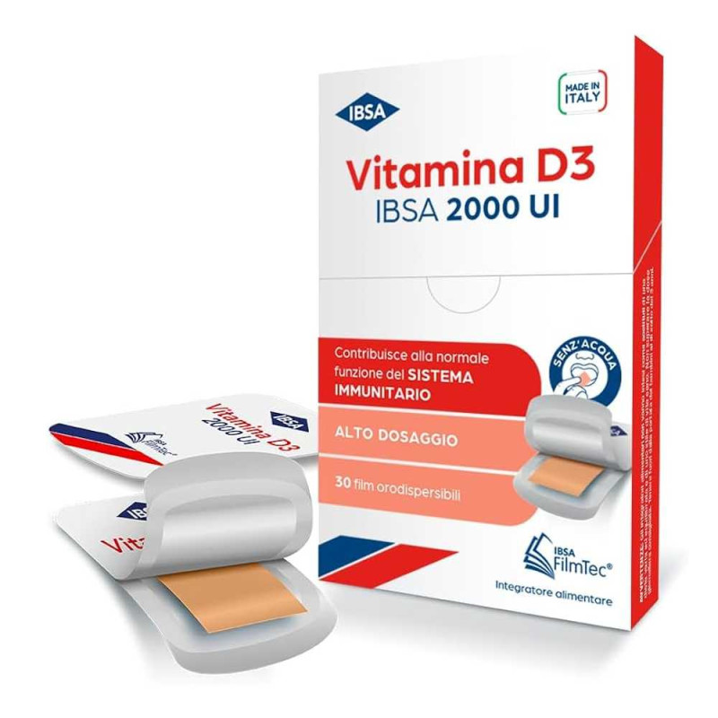 IBSA Vitamina D3 2000 UI integratore alimentare a base di Vitamina D