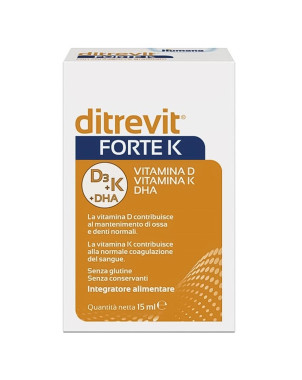 Humana Ditrevit Forte K 15 ml La vitamina D contribuisce al normale sviluppo di ossa e denti