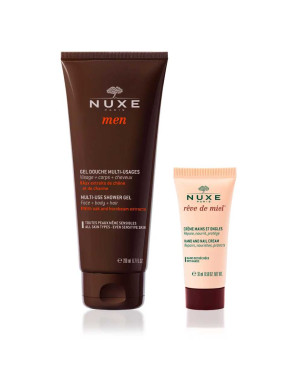 Gel de ducha Nuxe Cracker Men 200 ml + Crema de manos y uñas 30 ml