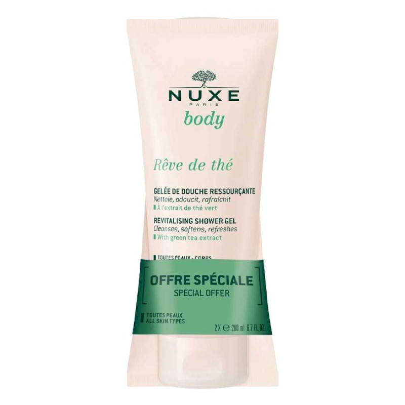 Nuxe Body Rêve De Thé Gel Doccia Rigenerante Deterge delicatamente lasciando la pelle morbida