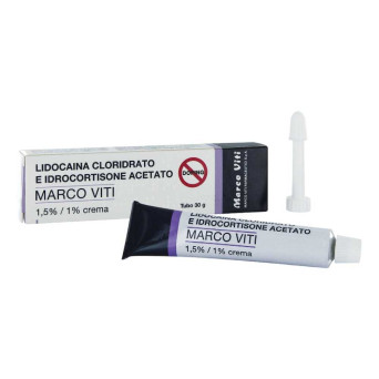 Lidocaine and Hydrocortisone 1,5% / 1% Rectal Cream 30g Marco Viti