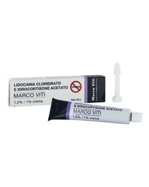 Lidocaine and Hydrocortisone 1,5% / 1% Rectal Cream 30g Marco Viti