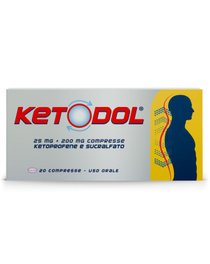 Ketodol 25 mg + 200 mg 20 comprimidos