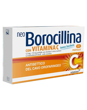 Neoborocillina with Vitamin C 20 sugar-free tablets