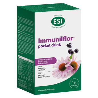 ESI Immunilflor Pocket Drink Integratore alimentare utile per la normale funzione del sistema immunitario.