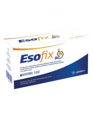 Esofix Integratore alimentare utile in caso di reflusso gastroesofageo, bruciore e tosse irritativa.