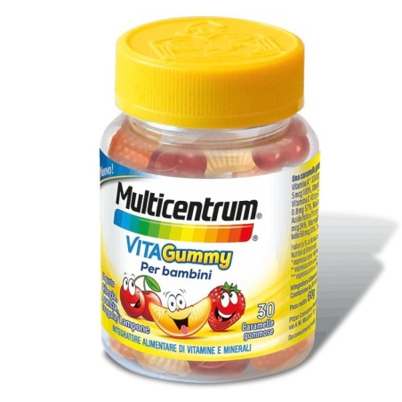 Multicentrum
vitagummy
per bambini
al gusto di ciliegia, arancia, fragola/lampone