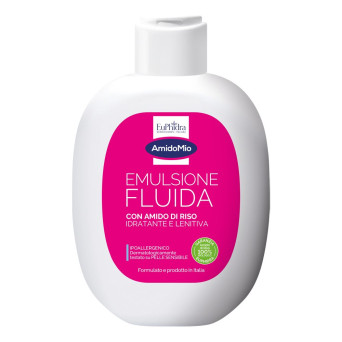 EuPhidra AmidoMio Emulsione fluida Idratante | rinfrescante | per pelle normale e secca | ideale dopobagno