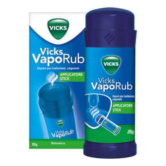 icks Vaporub applicatore Stick indicato per il trattamento balsamico nelle affezioni delle prime vie respiratorie.