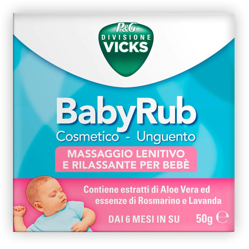 Vicks BabyRub unguento  Ideale per il massaggio lenitivo e rilassante al bebè