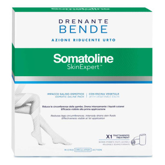 Somatoline SkinExpert Drenante Bende Azione Riducente Urto Utile per ridurre la circonferenza delle gambe
