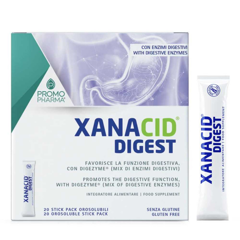 Xanacid Digest Per il trattamento della dispepsia o digestione lenta, gonfiore e nausea.