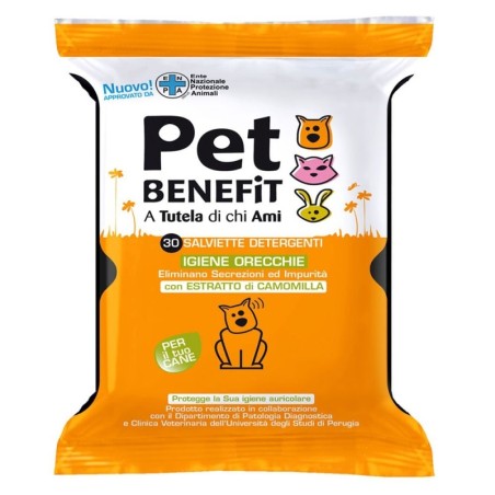Pet Benefit
salviette detergenti
igiene orecchie per il tuo cane