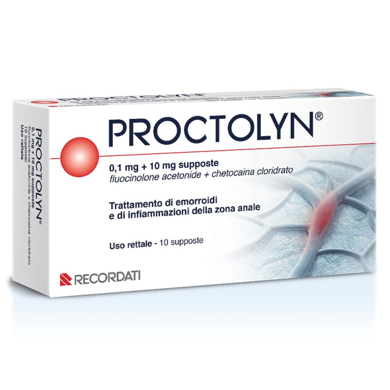Proctolyn 0,1mg + 10mg 10 suppositoires