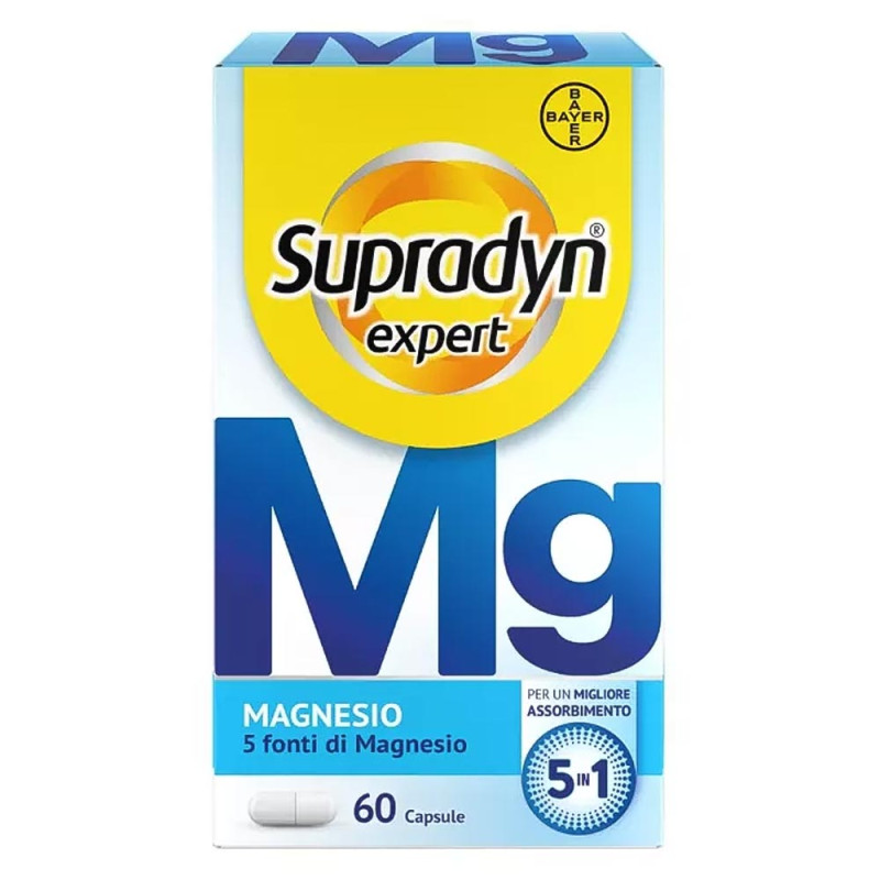 Supradyn expert Mg capsule Integratore di magnesio con 5 tipi di sali di magnesio