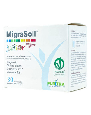 MigraSoll Junior Integratore utile per la funzionalità del microcircolo, la memoria e le funzioni cognitive del bambino.