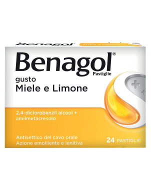 Benagol pastiglie miele e limone Antisettico del cavo orofaringeo, azione emolliente e lenitiva