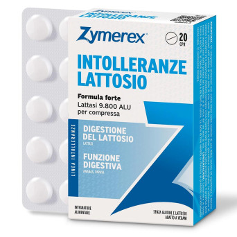 Zymerex intolleranze lattosio compresse Digestione del lattosio (lattasi)
Funzione digestiva (ananas e papaya)