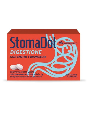 StomaDol Digestione Integratore alimentare a base di enzimi ed estratti vegetali che favoriscono la funzione digestiva