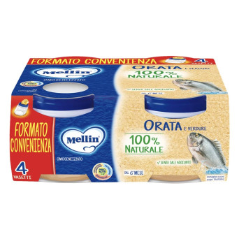 Dorade et légumes homogénéisés Mellin 6 mois+ 4 x 80 g