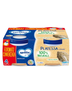 Comida infantil Mellin lenguado y verduras, 6 meses+ 4 x 80 g