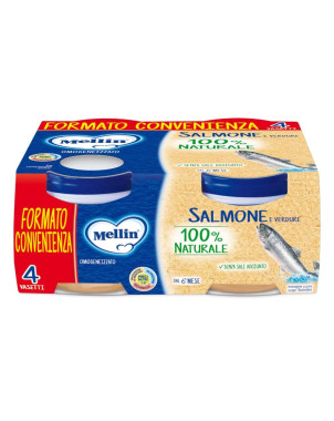 Saumon et légumes homogénéisés Mellin 6 mois+ 4 x 80 g