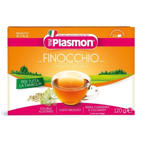 Plasmon
Finocchio
estratto solubile
solubile all'istante | gusto delicato | senza conservanti e coloranti