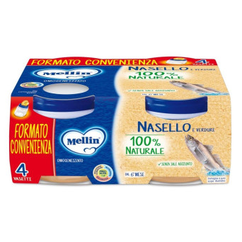 Merlu et légumes homogénéisés Mellin 6 mois+ 4 x 80 g