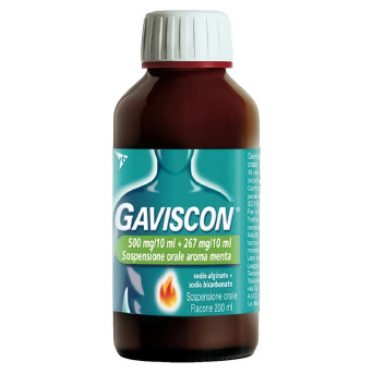 Gaviscon 500 mg/10 ml + 267 mg/10 ml sospensione orale 200 ml