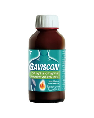Gaviscon 500 mg/10 ml + 267 mg/10 ml suspension buvable 200 ml