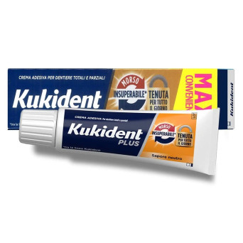 Kukident Plus Morso Insuperabile Più forte e una durata più lunga, tenuta per tutto il giorno.
