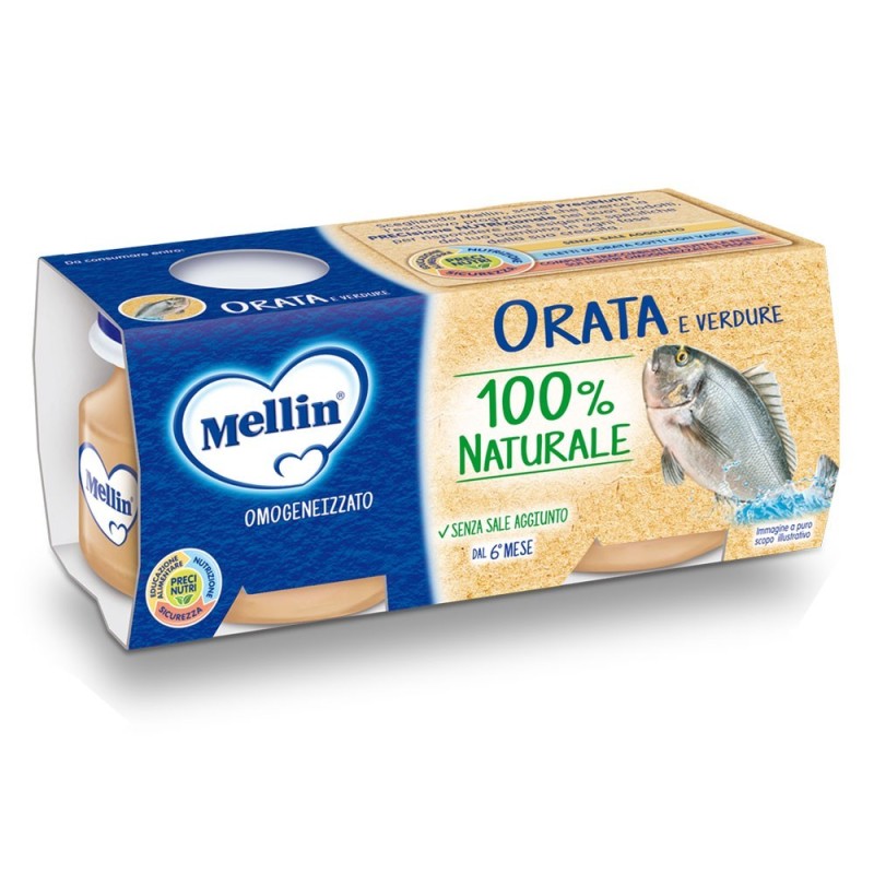 Mellin
omogeneizzato
orata e verdure
100% naturale