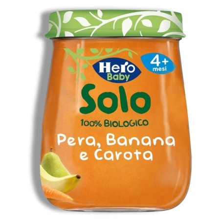 Hero Baby
Solo
omogeneizzato
pera, banana e carota
4 mesi+