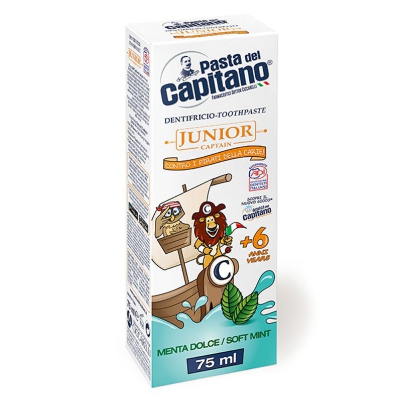 asta del Capitano
junior Captain
dentifricio
contro i pirati della carie
6 anni+